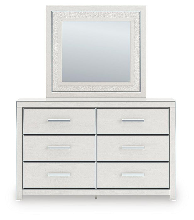 Zuraleus California King Upholstered Bed, Dresser and Mirror