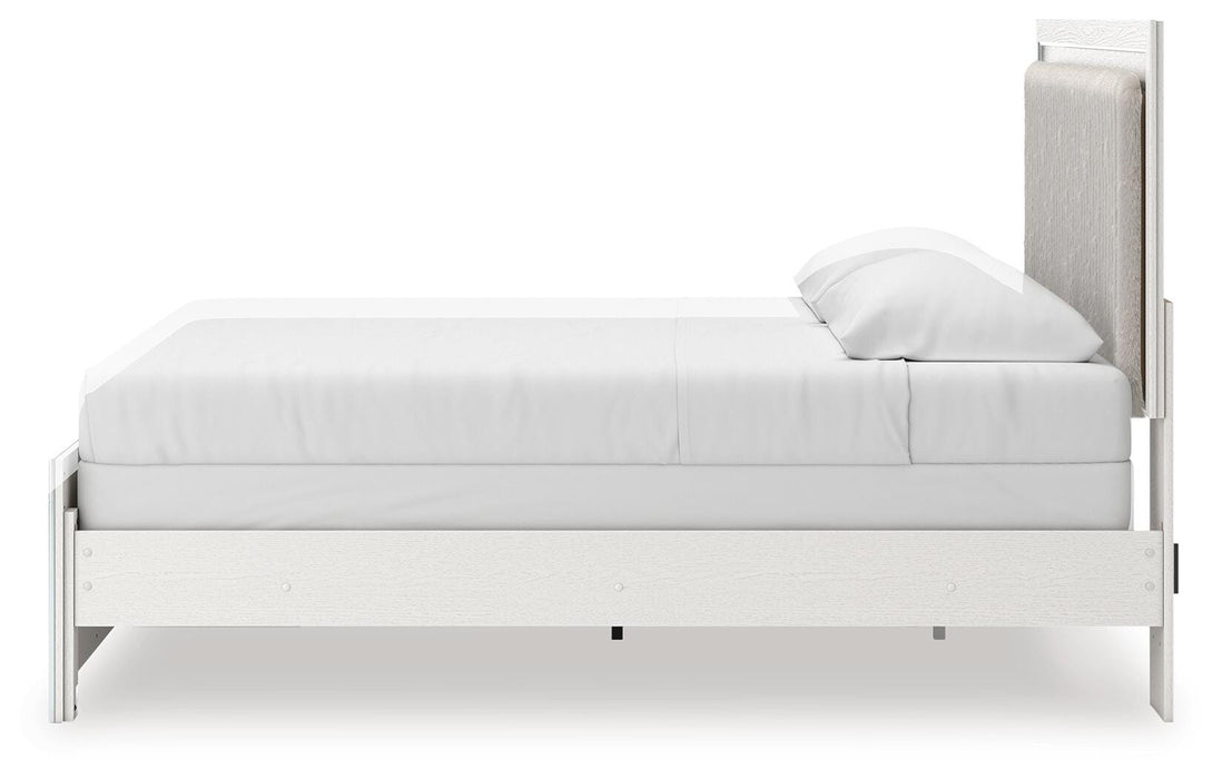 Zuraleus King Upholstered Panel Bed, Dresser and Mirror