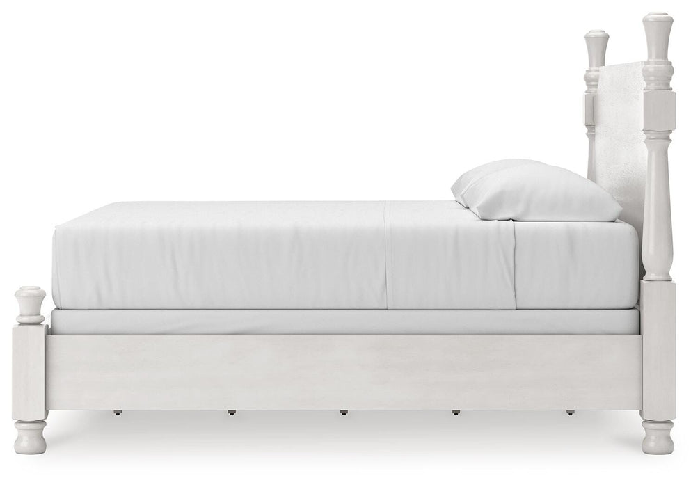 Rowlenstown King Poster Bed, Dresser and Mirror