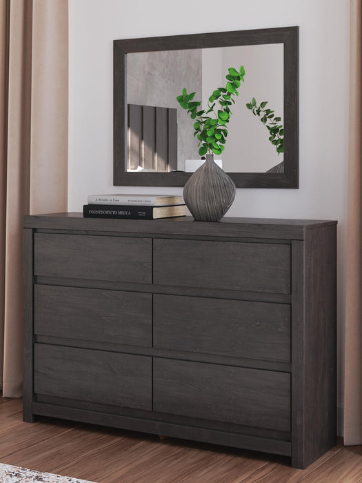 Parlayon King Panel Storage Bed, Dresser and Mirror