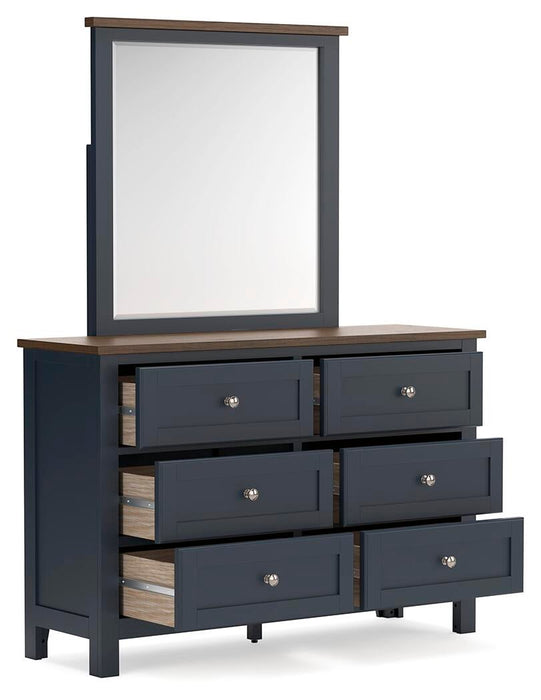 Landocken Queen Panel Headboard, Dresser and Mirror