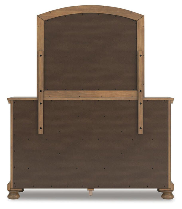 Vandenmore King Panel Bed with Mirrored Dresser