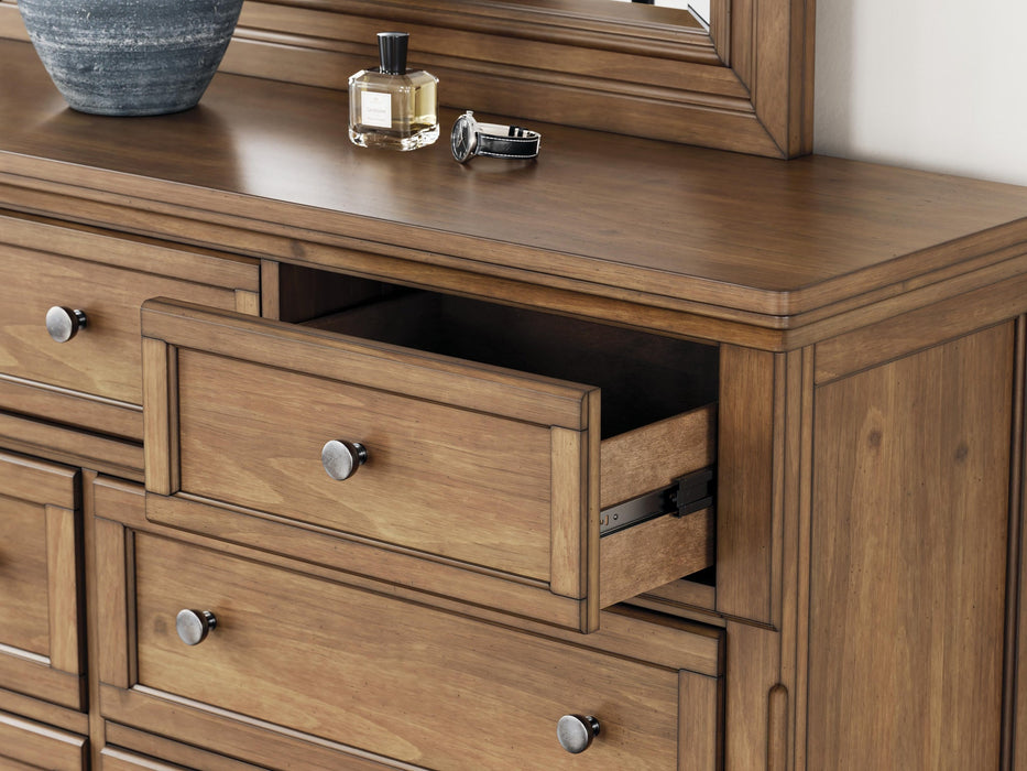 Vandenmore King Panel Bed with Mirrored Dresser