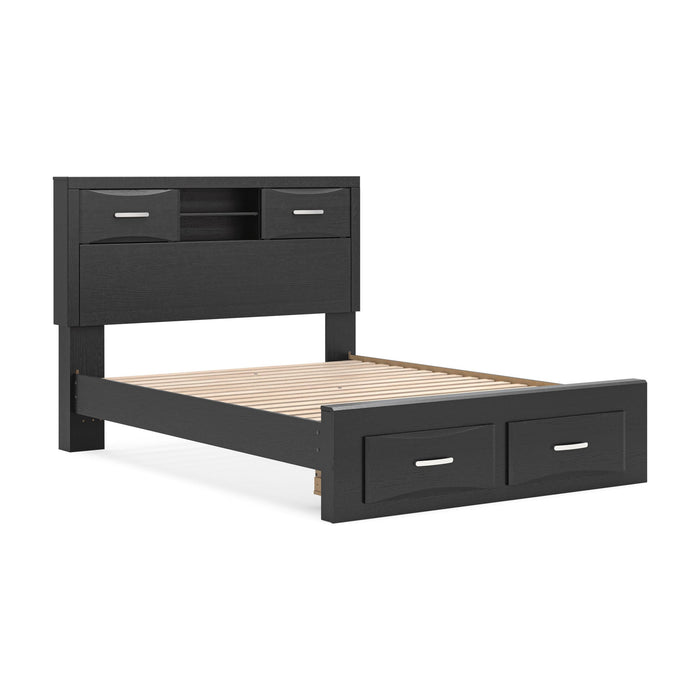 Stabotta Queen Bookcase Storage Bed