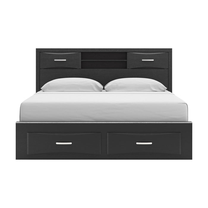 Stabotta King Bookcase Storage Bed